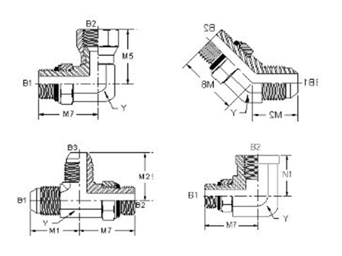 Alfagomma adjustable ORB adapter
