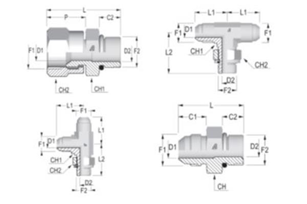 Image - Alfagomma JIC 37°-JIC-Metric adapters