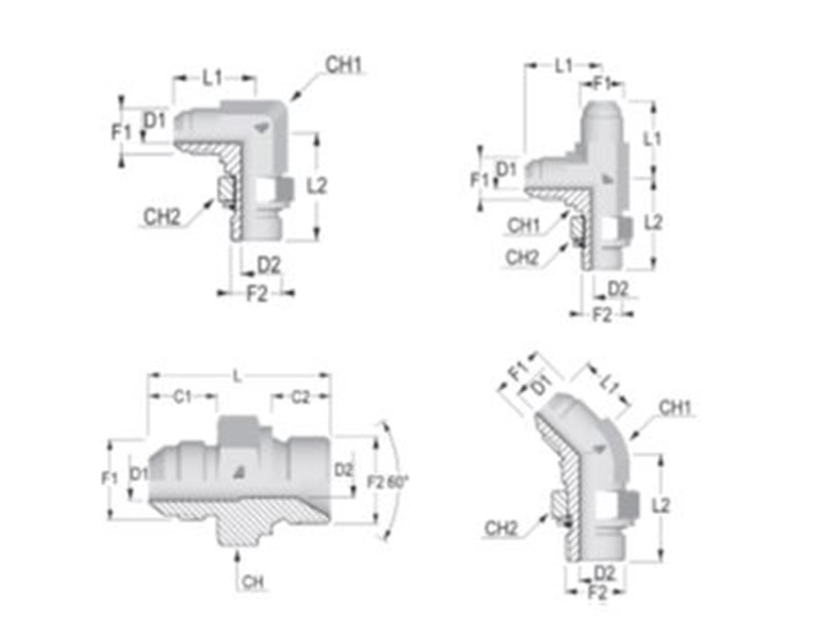 Alfagomma JIC-BSPP-Metric adapter