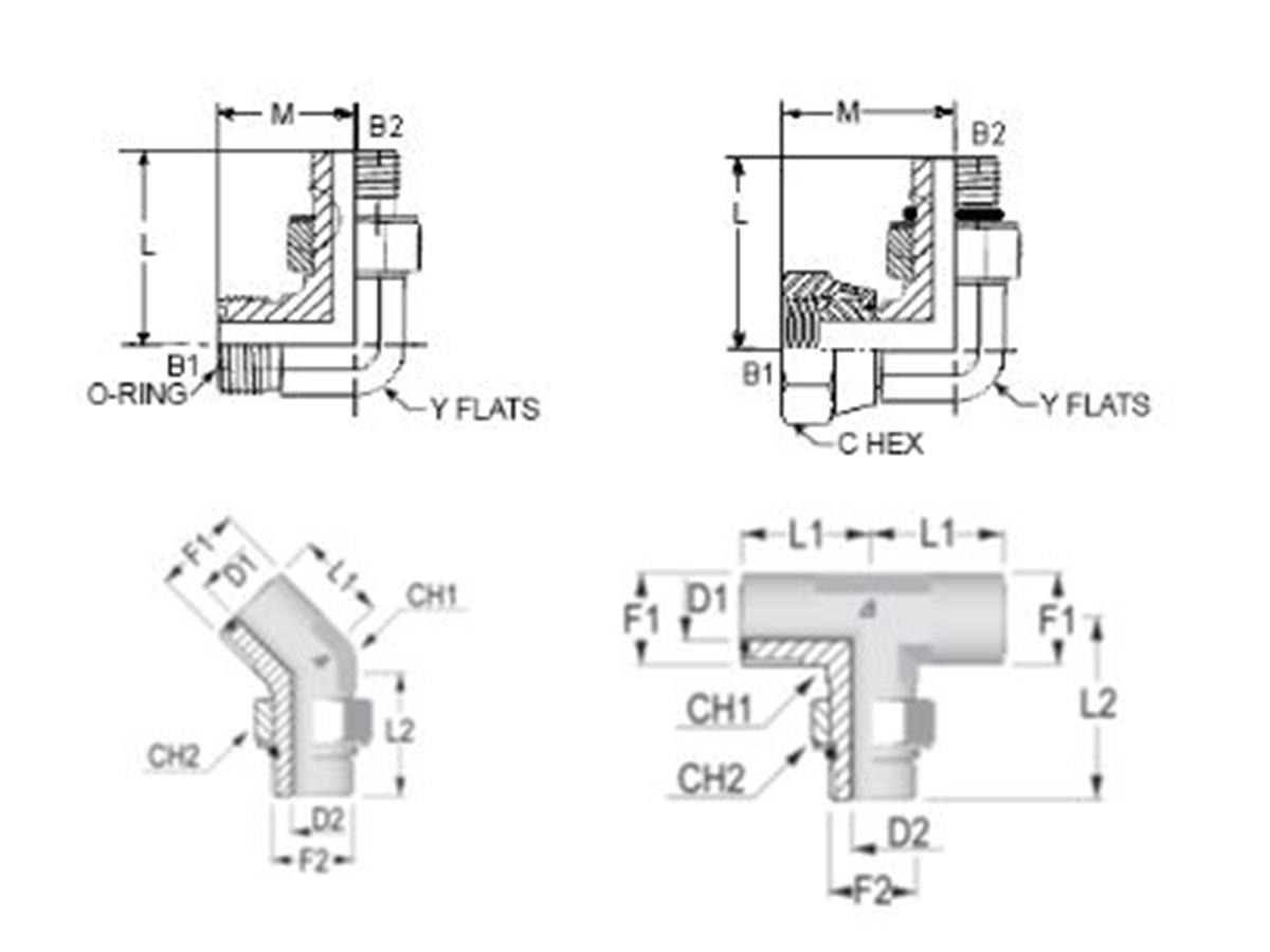 Alfagomma ORFS-AORB adapter