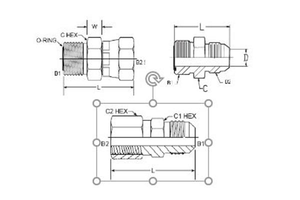 Image - Alfagomma ORFS-JIC adapters