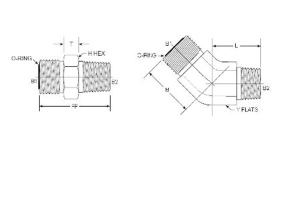Image - Alfagomma ORFS-NPT adapters
