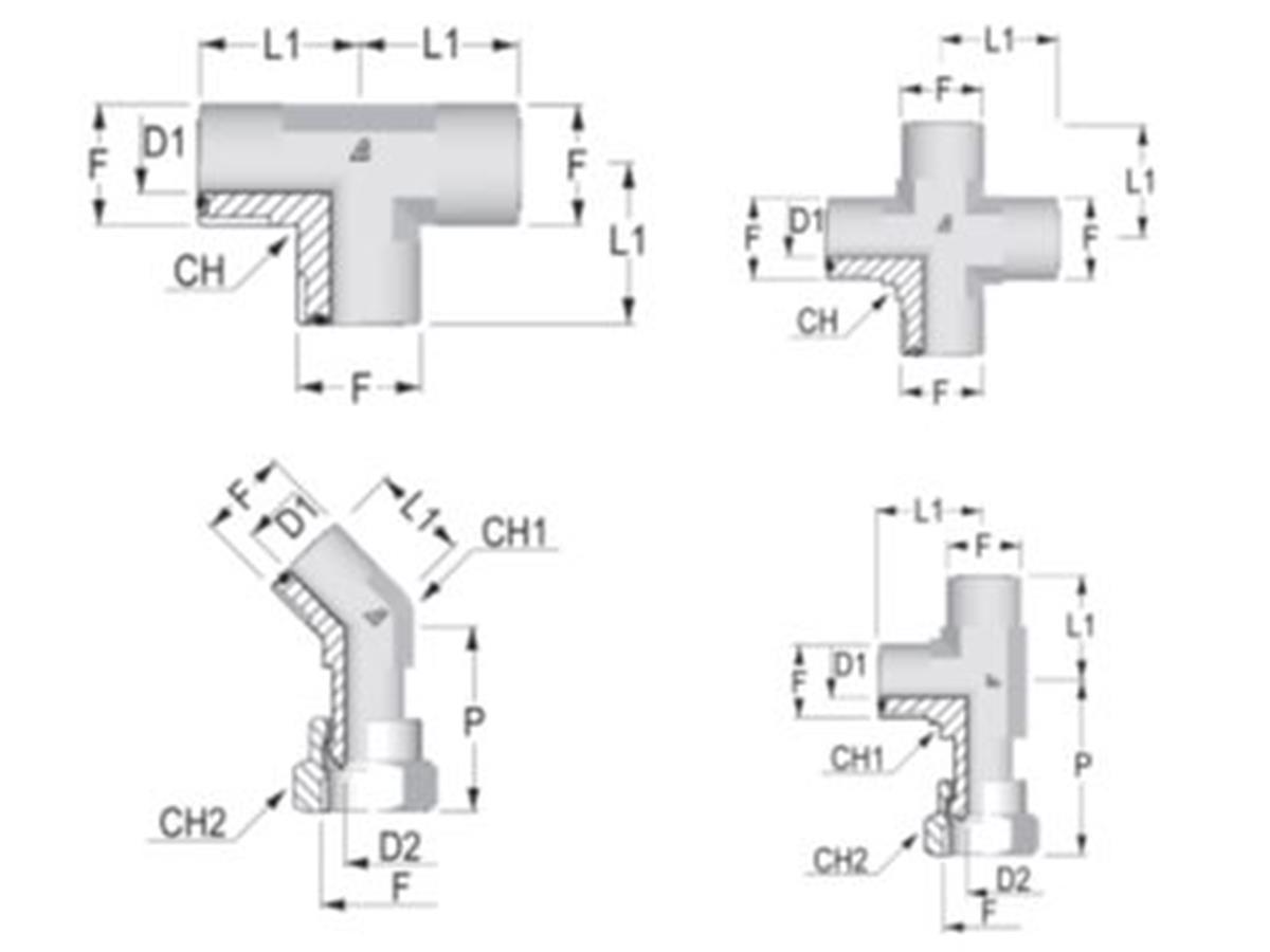 Alfagomma ORFS-ORFS adapter