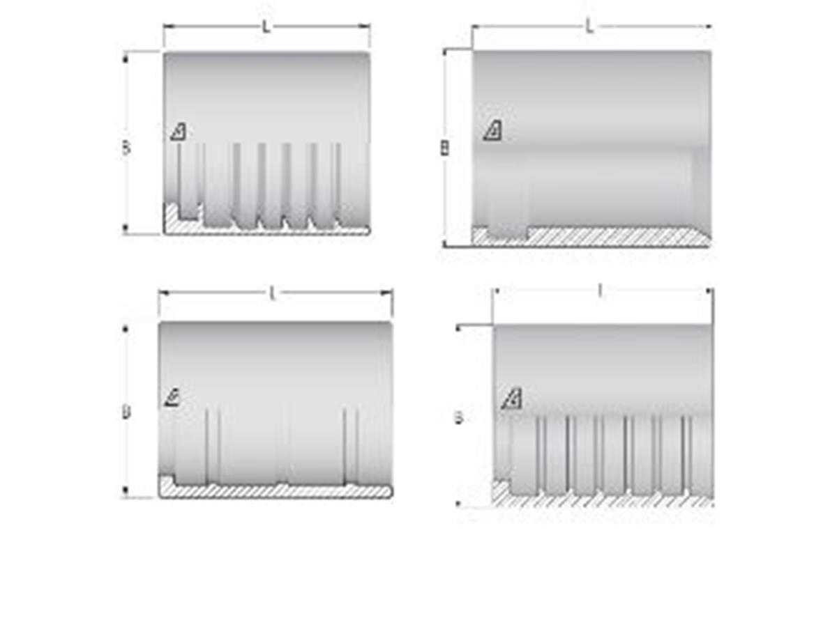 Alfagomma no-skive ferrules