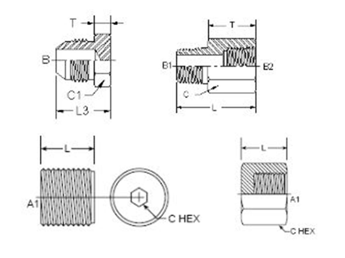 Alfagomma nuts, plugs and bushings