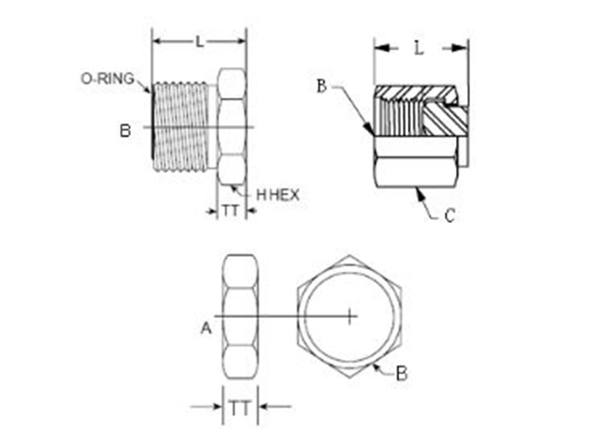 Alfagomma ORFS nut-plugs