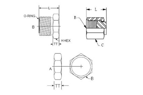 Image - Alfagomma ORFS nuts/plugs