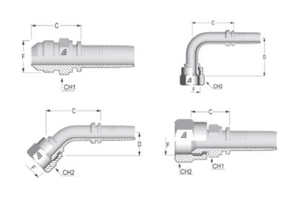 Image - Alfagomma standard JIC 37° inserts