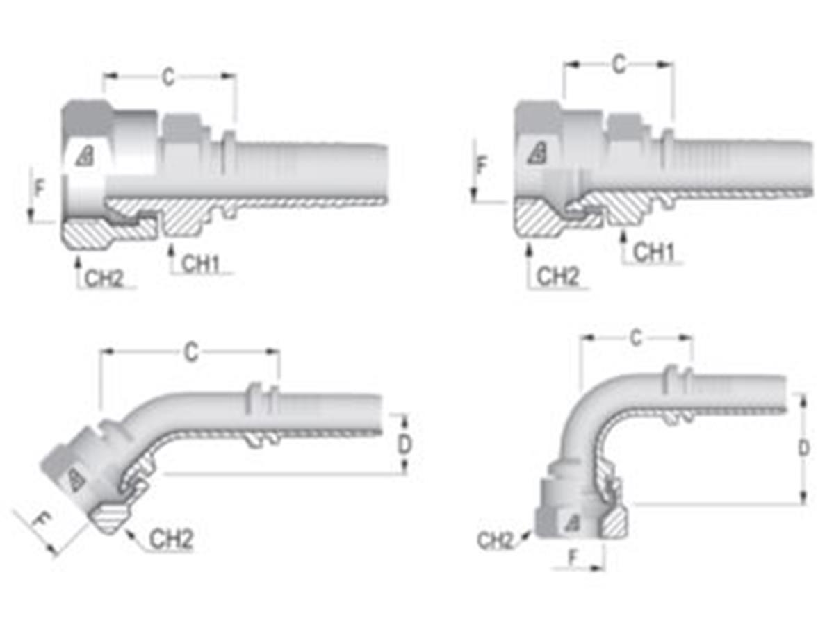 Alfagomma standard JIS inserts