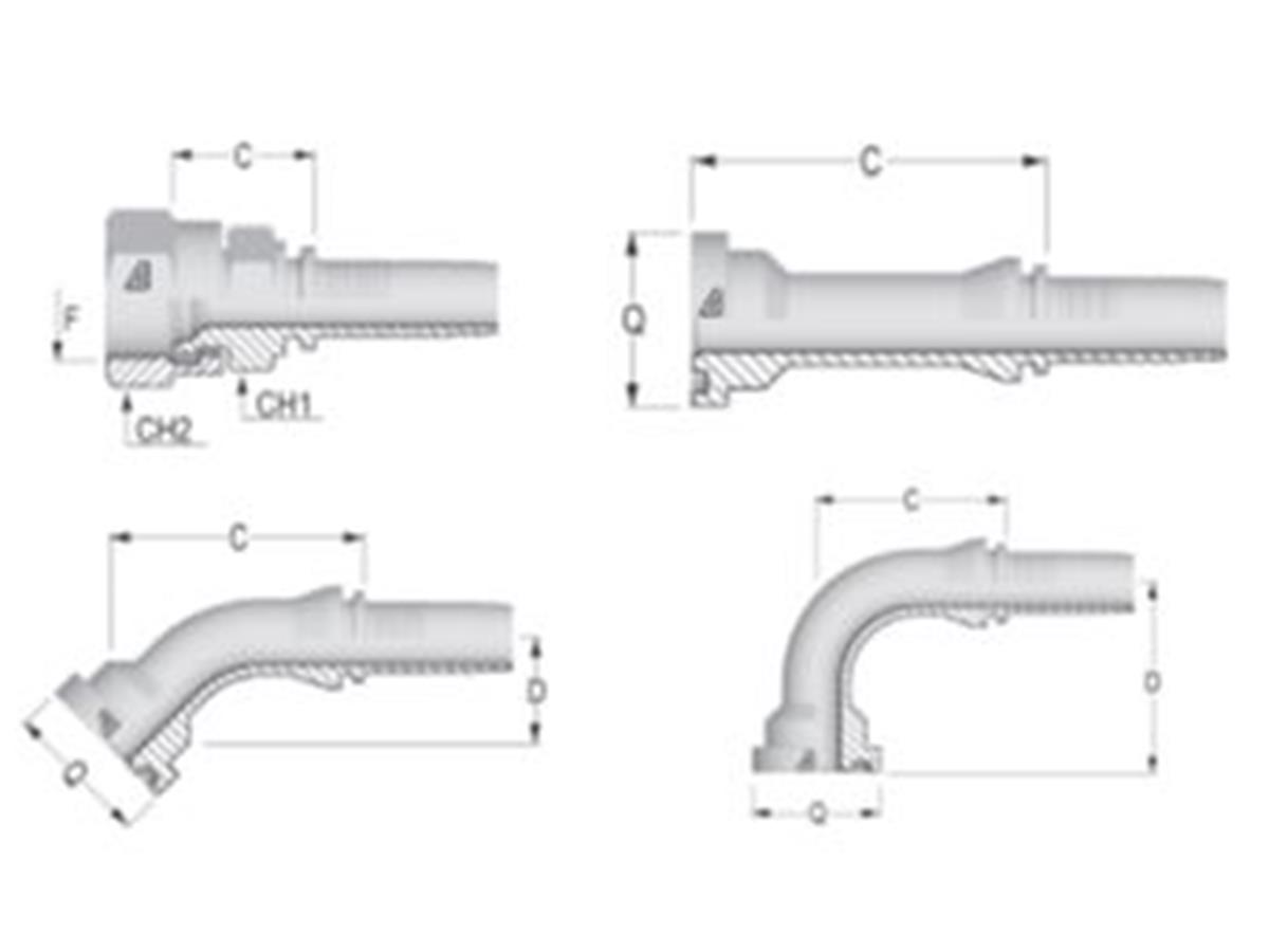Alfagomma standard Komatsu inserts