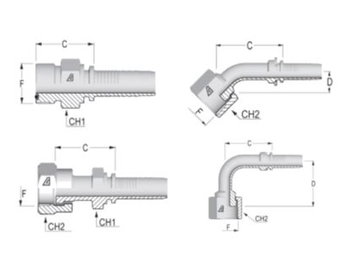 Alfagomma standard ORFS inserts