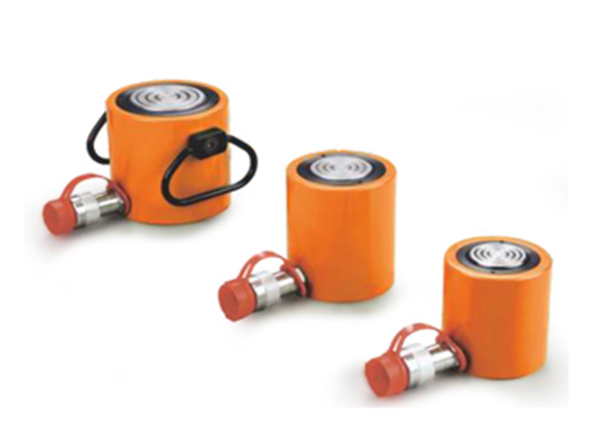 Single-acting low profile hydraulic cylinder